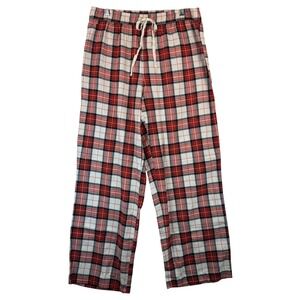 Banana Republic Flannel Plaid Cottagecore‎ Lounge Pants Red White M Christmas